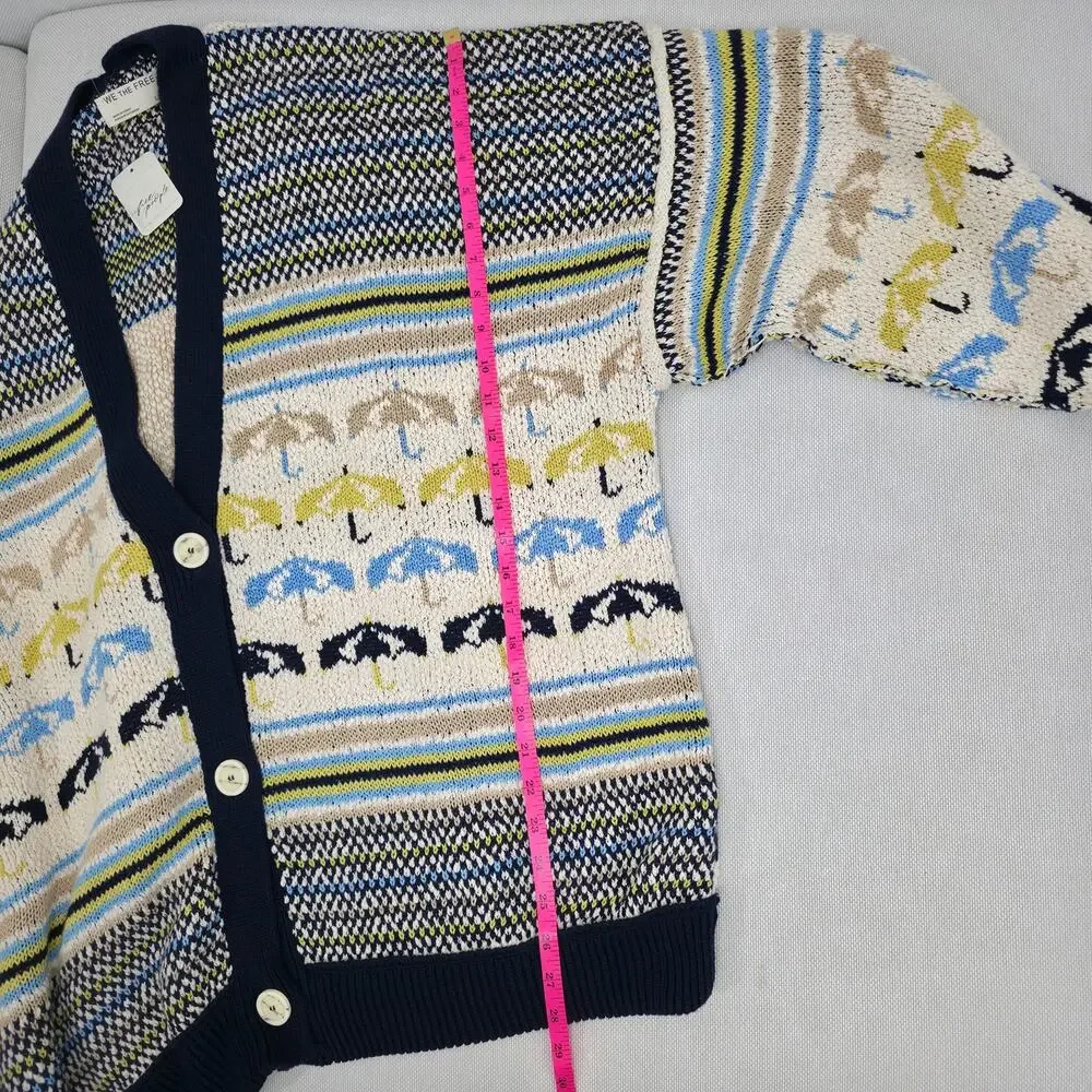 FREE PEOPLE We The Free Umbrella Knit Cardigan Sweater Oversized Large NWT